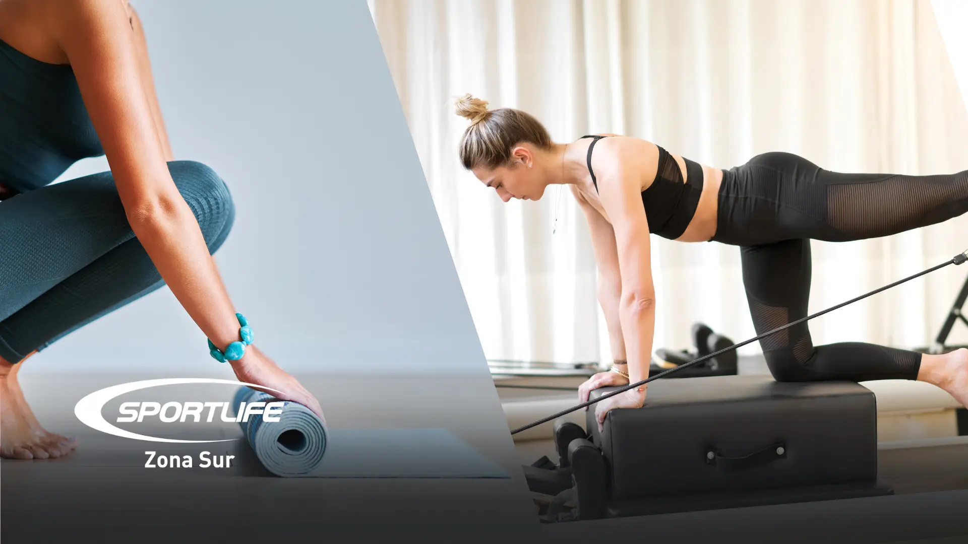 Alumna practicando Pilates Reformer en Sportlife Zona Sur